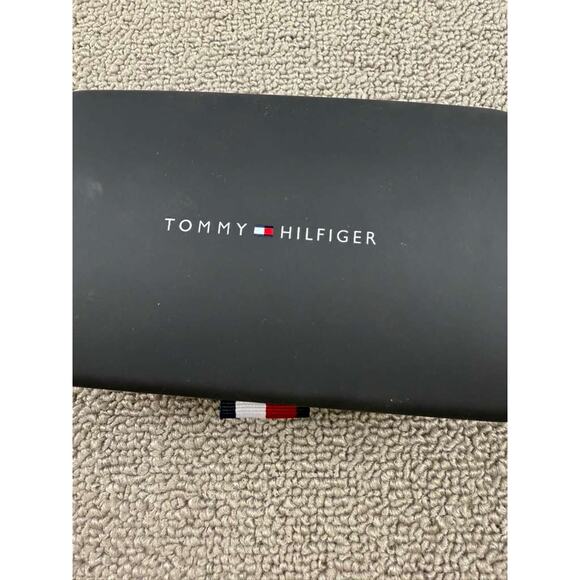 Tommy Hilfiger Sunglasses Black Stripe Square Frame TH Logo With Case UV Protect - Picture 5 of 11